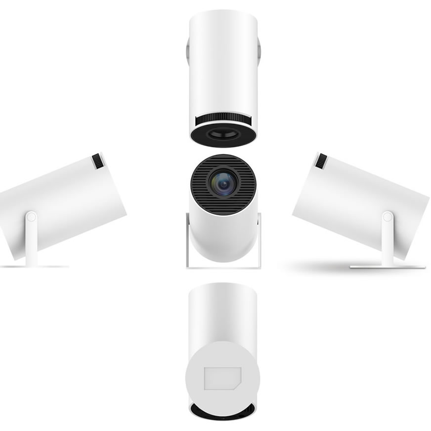 ISMARTX10 Smart Projector, 720P HD Short Focus Projector, Ultra Quiet Home Theater Projector for TV Watching, Gaming, Music & Movie